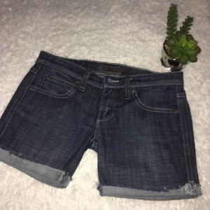 Frankie B Jean shorts dark size 24 cuffed